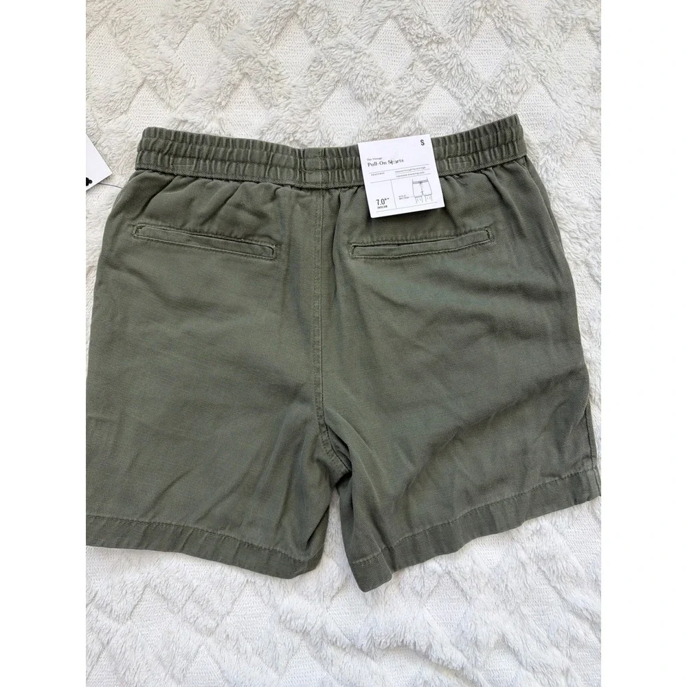 Goodfellow & Co Mens Vintage Pull-On Shorts Olive Green 7in Inseam Small NEW